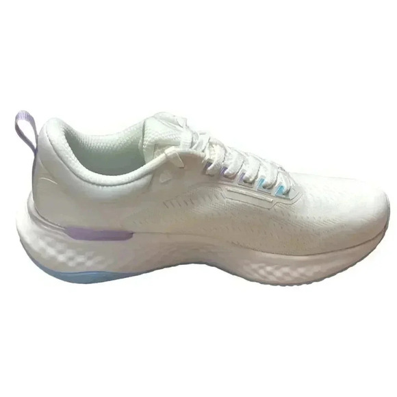361 Degree Exhale Running Shoes Womens 8.0 White Purple SlipFix Vegan Mesh NEW - Picture 4 of 7
